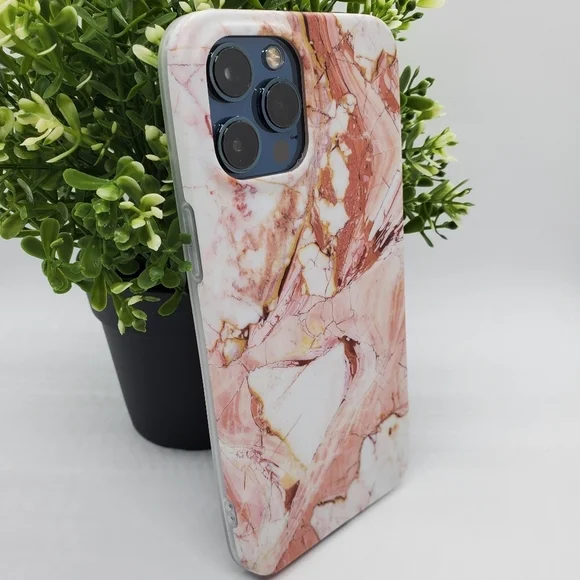 Pink Marble Case for iPhone 12 Case , iPhone 12 Pro Case, iPhone 12 Pro Max Case - Picture 5 of 6